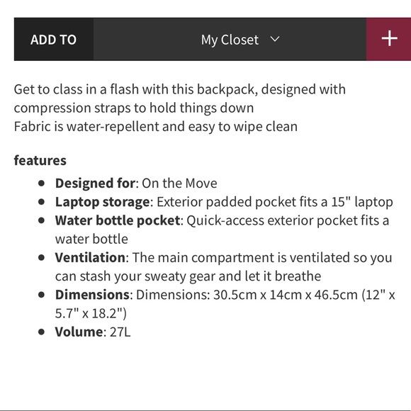 ❗️NWT❗️| Lululemon | All Hours Backpack. - Picture 5 of 8